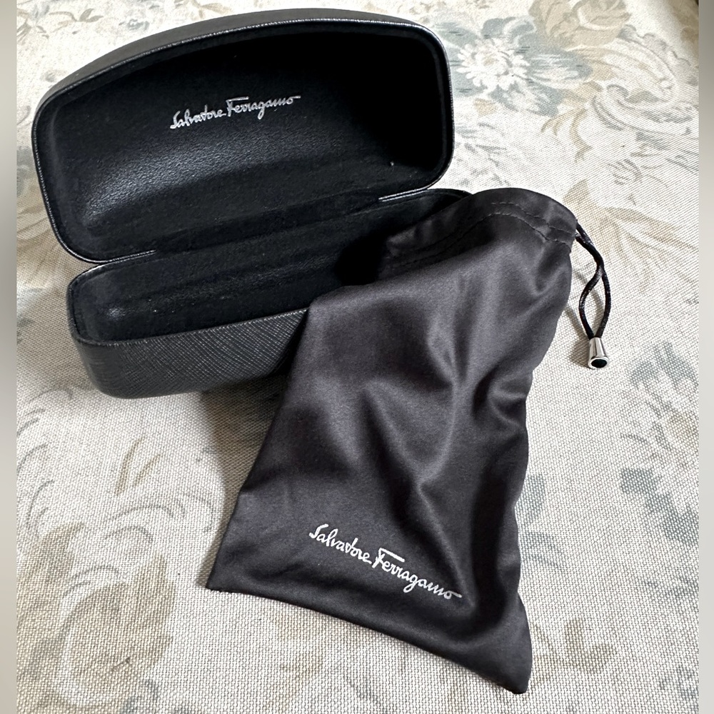 Salvatore Ferragamo Black Sunglass Case EUC